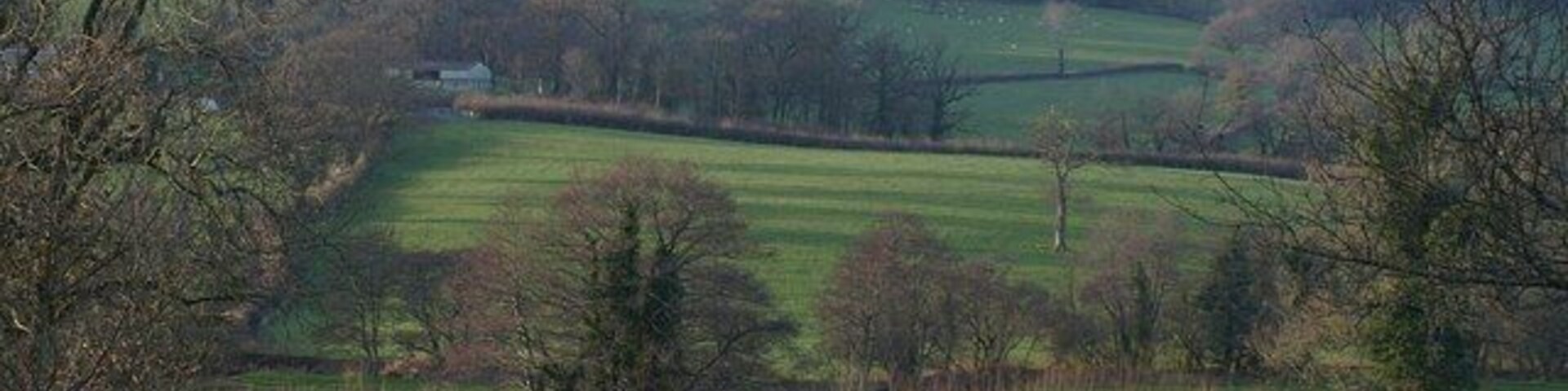 Otter valley at Monkton Seen from the A303 opposite Monkton farm shop. Beyond the river, fields climb to Dumpdon Hill, the summit of which is in ST1703.