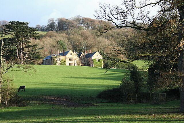 Gittisham: Combe House Hotel Took the Sunday Times award for Best Country House Hotel in 2004. Looking east
