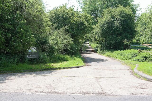 Entrance to West Down countryside site, Chilbolton On Coley Lane. This site is maintained by Hampshire County Council http://www3.hants.gov.uk/hampshire-countryside/westdown.htm The road also affords access to the sewage works.