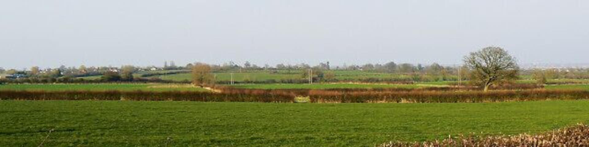 Fields near Hook Lydiard Millicent is in the distance.