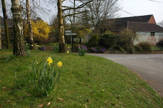 Road junction at Broom Hill