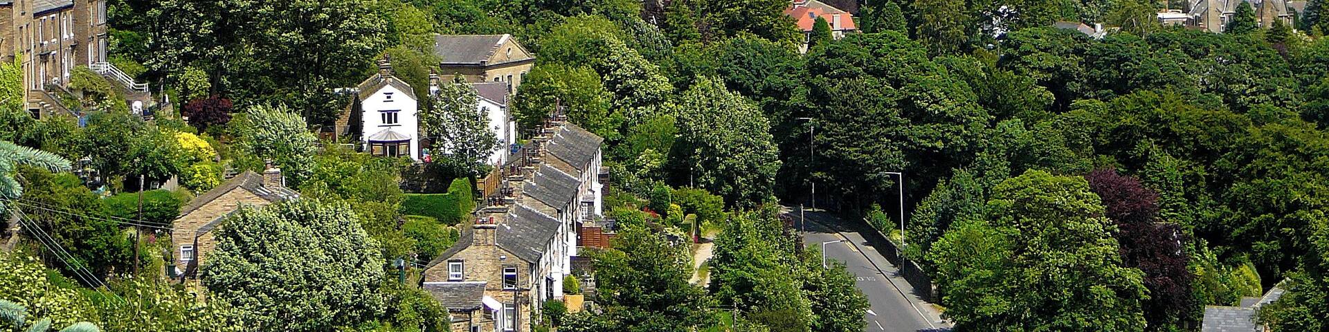 view towards Baildon church