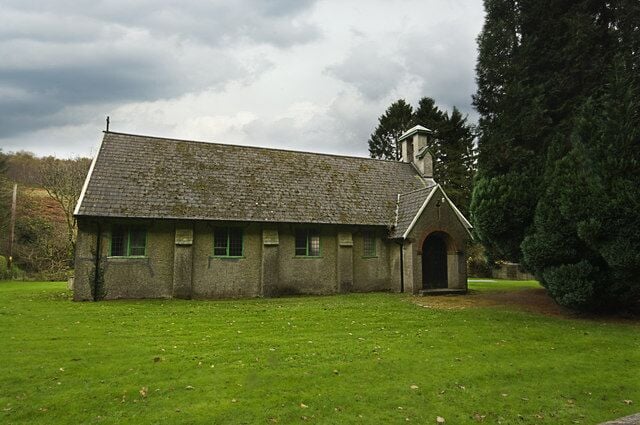 Pontneddfechan Church St Johns Church Pontneddfechan very overcast day