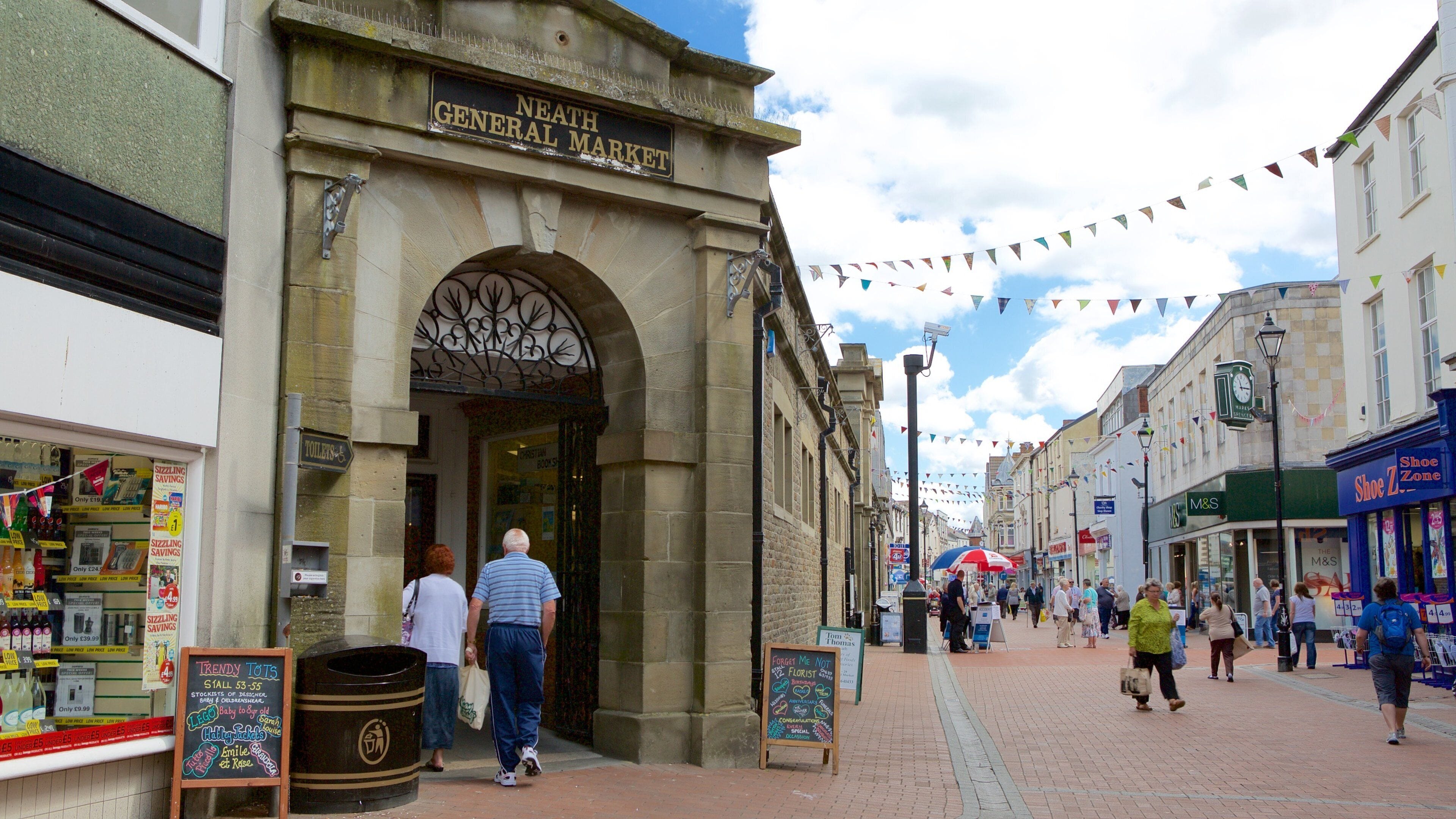Neath featuring street scenes