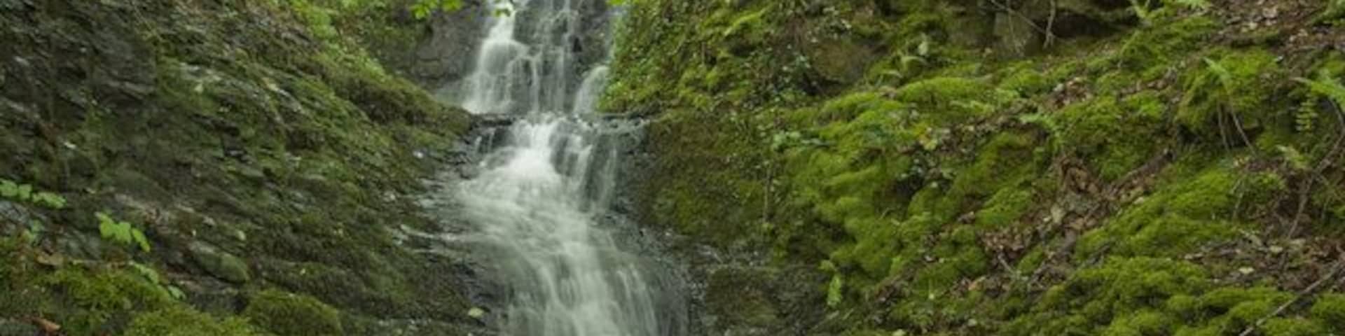 Unnamed Waterfall on Nant Llwyn-Y-Gwin This waterfall can be seen from the main road which run between Pont-Walby and Cefn Rhigos