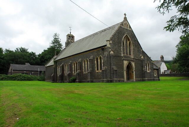 St. Margaret's Church, Crynant. St. Margaret's Church was built in the early 20th century. The partly white-washed building to the right is the 'Chapel of Ease' (circa 1500). The building to the left is the telephone exchange.