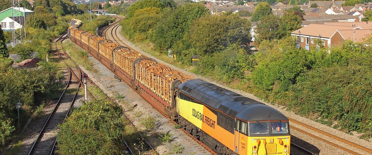 Freight Train at Briton Ferry. Freight Train leaving Briton Ferry Yard.