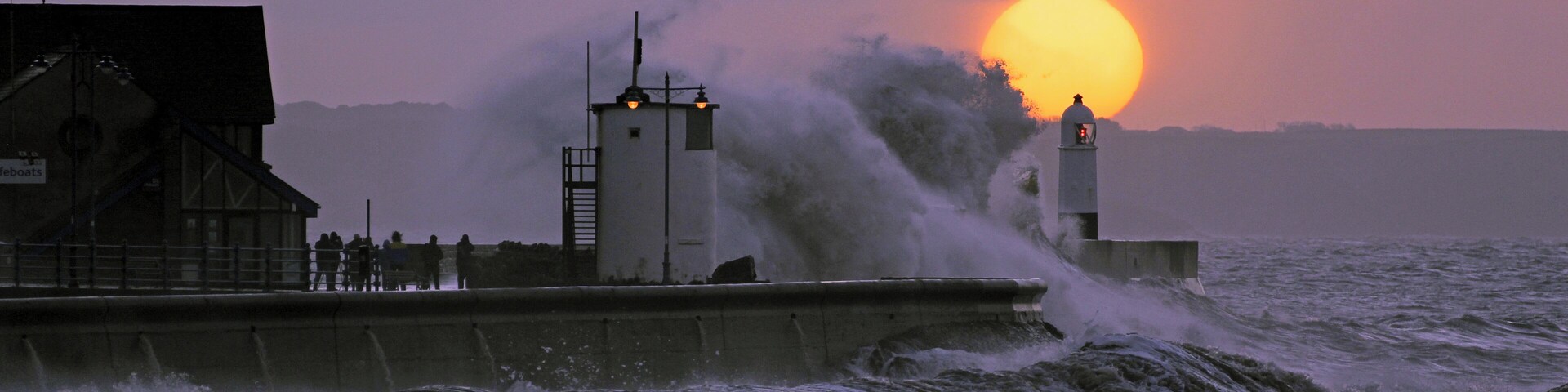 Highest tides of the year so far following the storm over the weekend. High tide coincided with sunrise. Porthcawl storm 1920 www.bridgend.gov.uk/english/library/localphotos/p002681.jpg