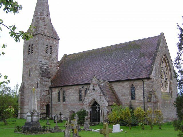 St John the Baptist parish church, Bradley Green, Worcestershire, seen from the northwest