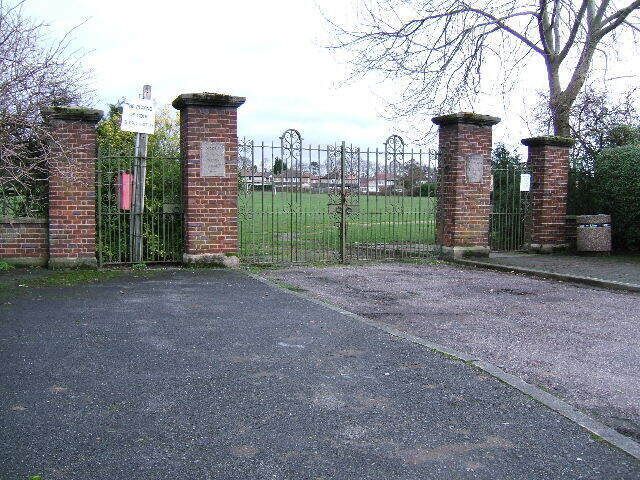 Coronation Playing Field Gates HRH The Duke of Edinburgh opened the Coronation Playing Field on 29th. April 1953