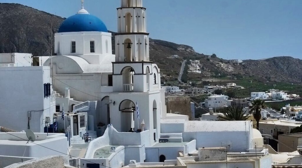 Agios Nikolaos Church, Pyrgos. The old church of Agios Nikolaos in Pyrgos, a beautiful village of Santorini. Agios Nikolaos.