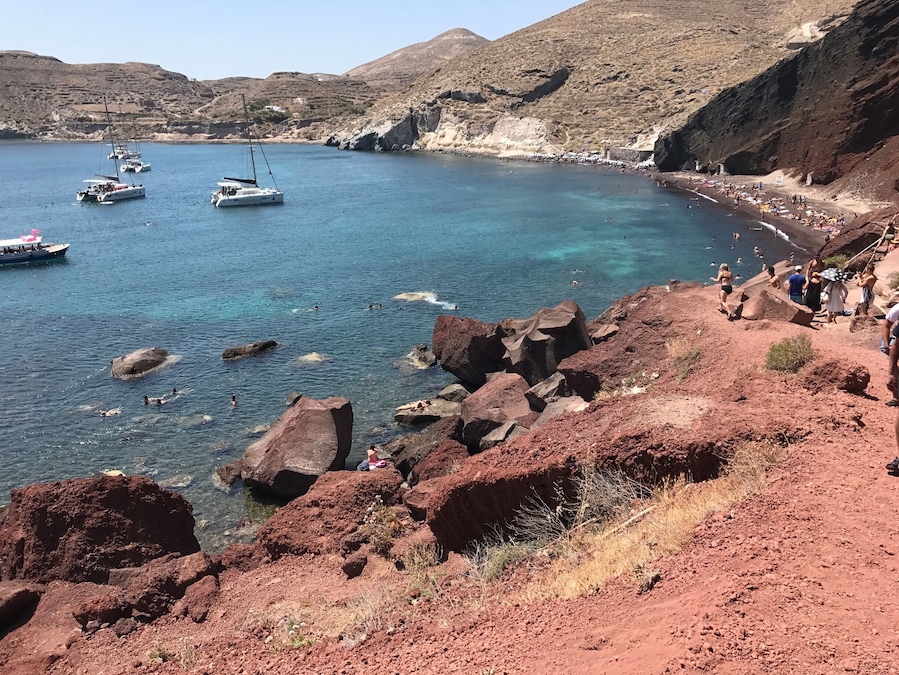 Red Beach on the Island of Santorini, Greece