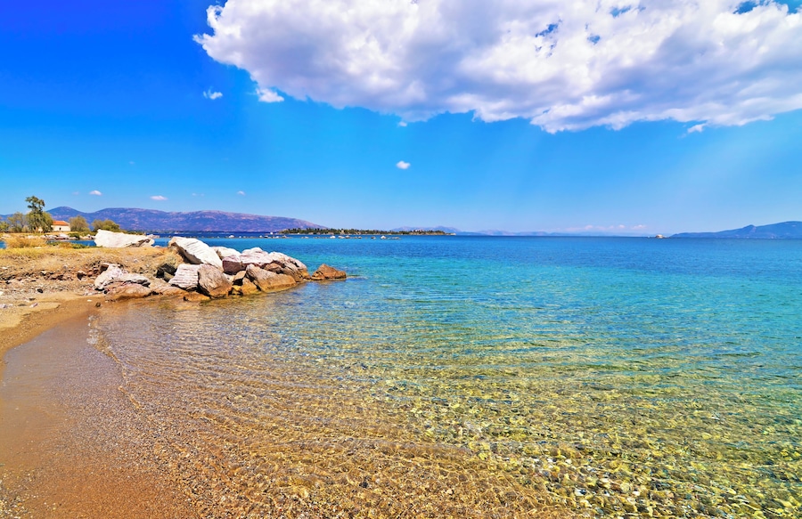Dreams island beach at Eretria Euboea Greece