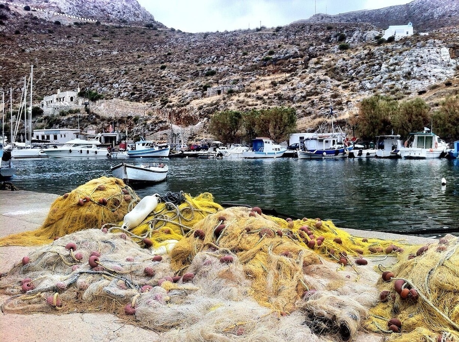 Vathy village harbour