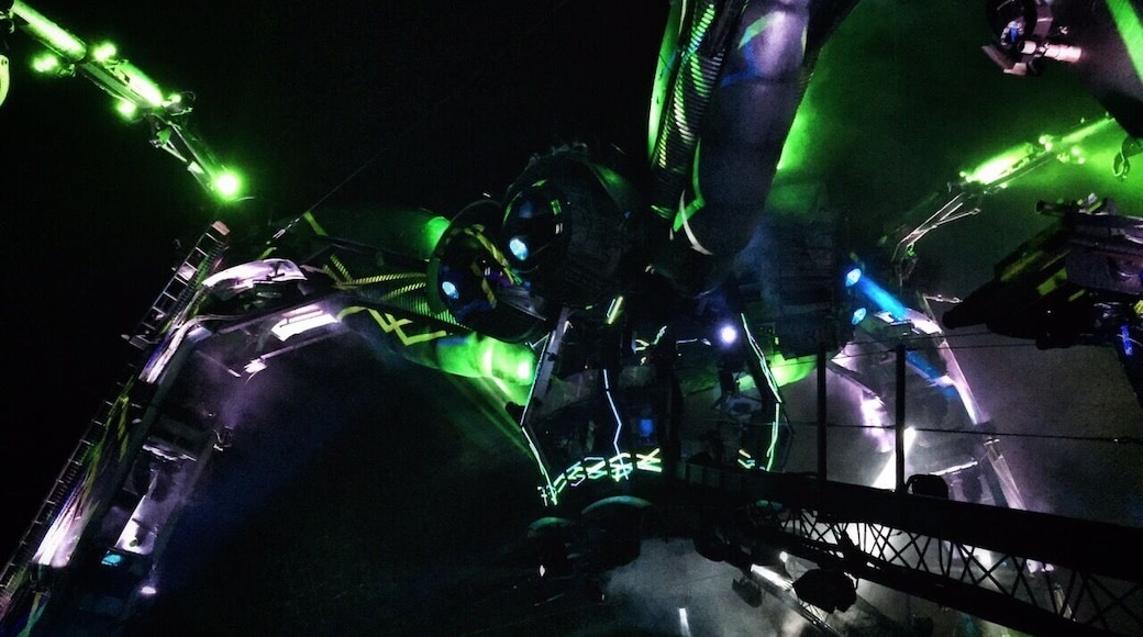 A giant, 5-story tall, Robot Spider... Spitting out lasers, fire and massive dance anthems?? Only at Glastonbury.
You'll fine this monster in the centre of the Arcadia Field