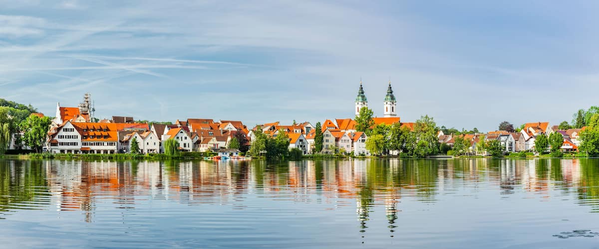 Stadt-Panorama von Bad Waldsee, Region Bodensee-Oberschwaben