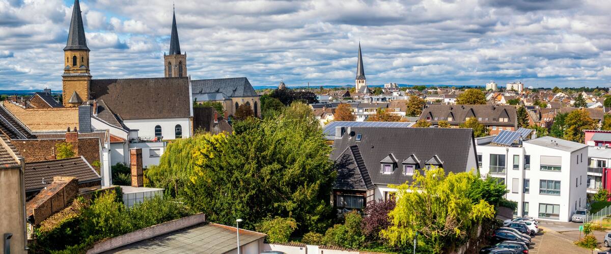 Blick über Euskirchen in Richtung Billiger Wald