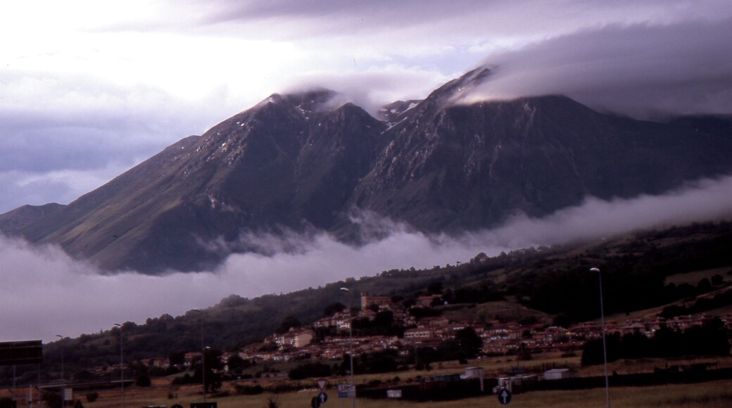 View of Mount Velino and Antrosano, Avezzano, Abruzzo, Italy