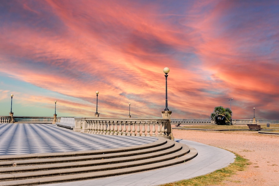 Mascagni Terrace in Livorno, Italy
