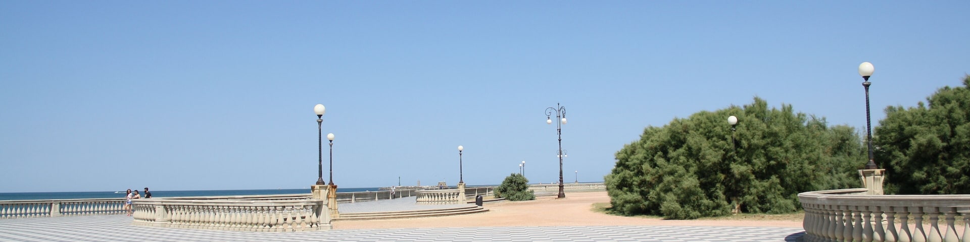 Italy, Livorno. View of Terrazza Mascagni.