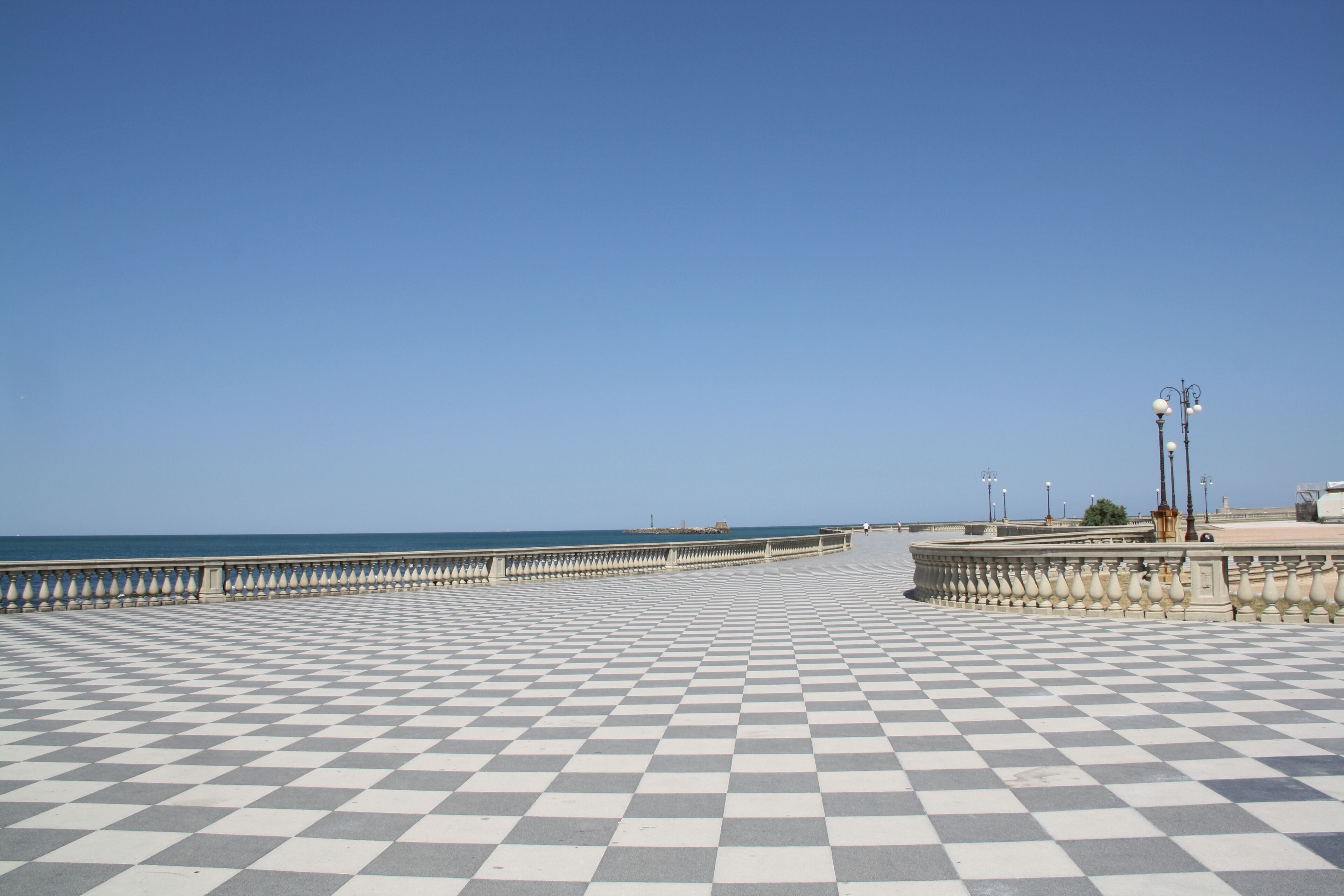 Italy, Livorno. View of Terrazza Mascagni.
