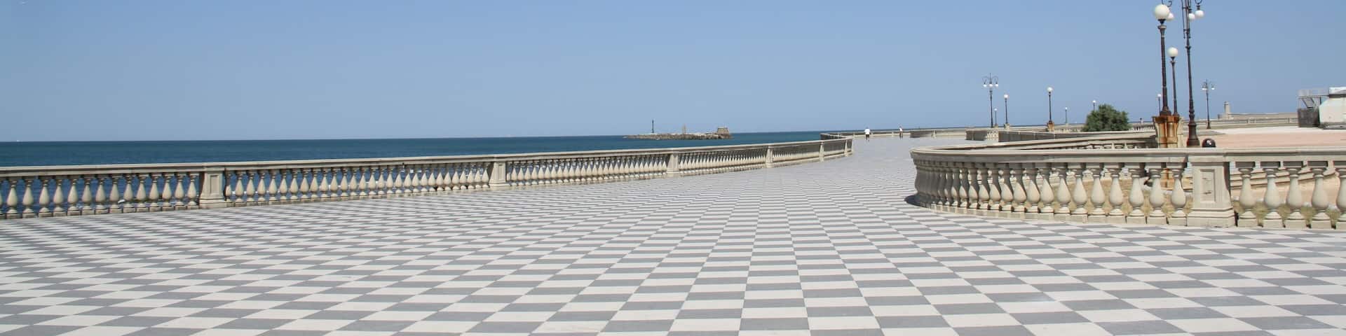 Italy, Livorno. View of Terrazza Mascagni.