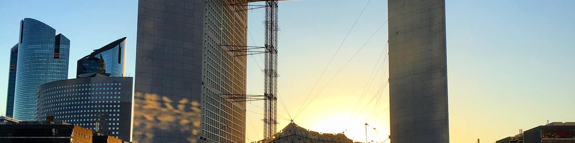 You can see the Grand Arch of La Défense towering over the business district from the Arc De Triomphe #grandarch #ladefense #businessdistrict #manmade #paris #france #lifeatexpedia