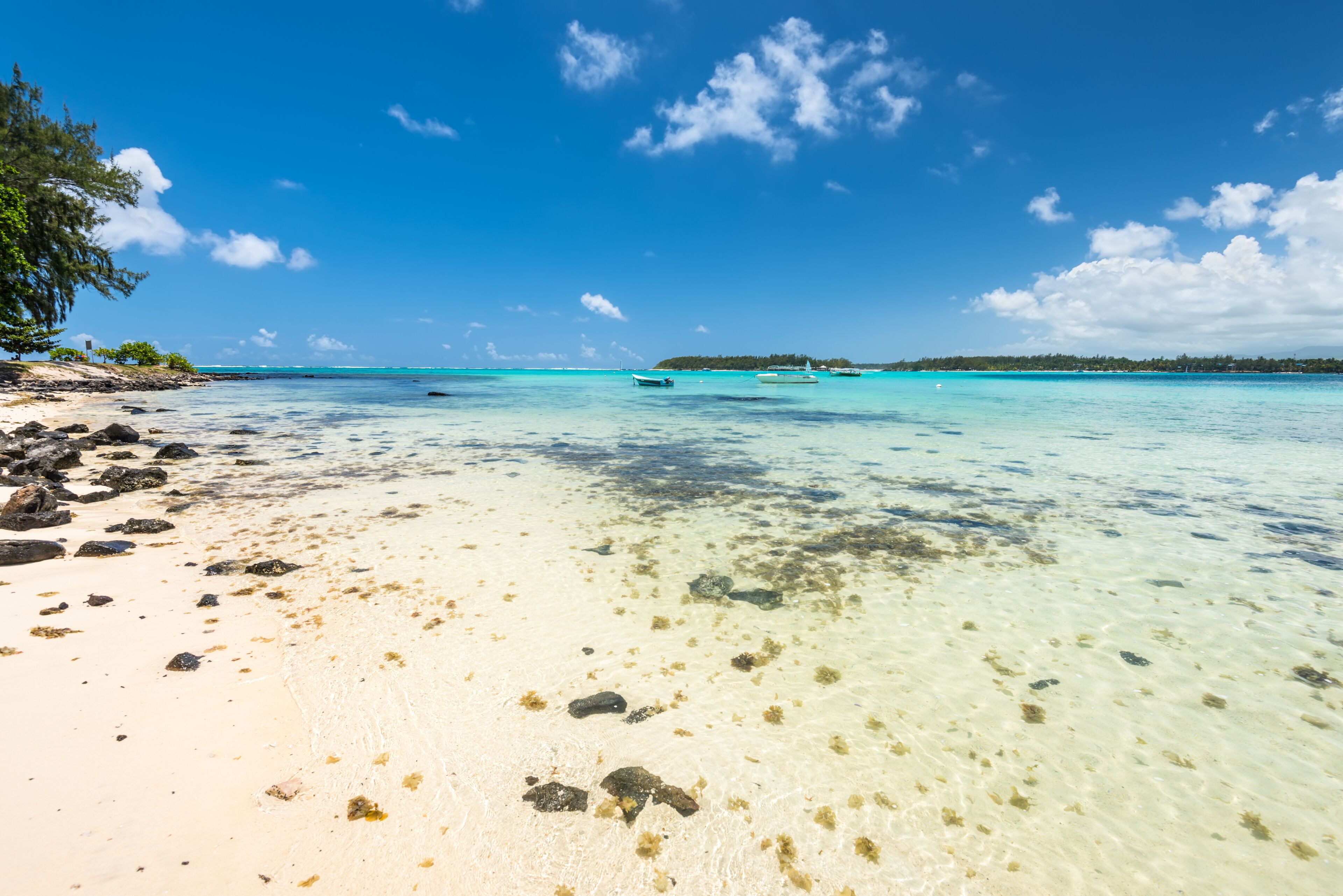 Wide-angle view of the Blue Bay Marine Park, Mauritius, Mahebourg, Indian Ocean