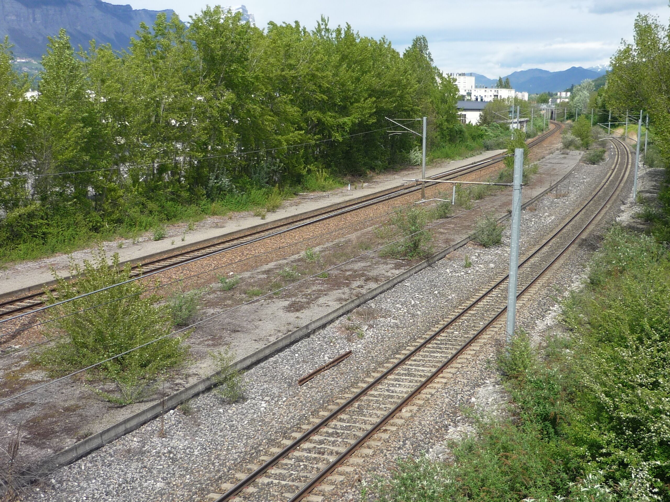 Remnants of Grenoble-Olympique train station, Eybens, Isère, France