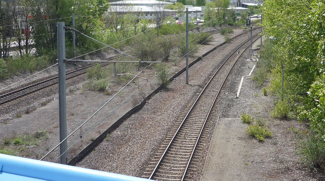 Remnants of Grenoble-Olympique train station, Eybens, Isère, France