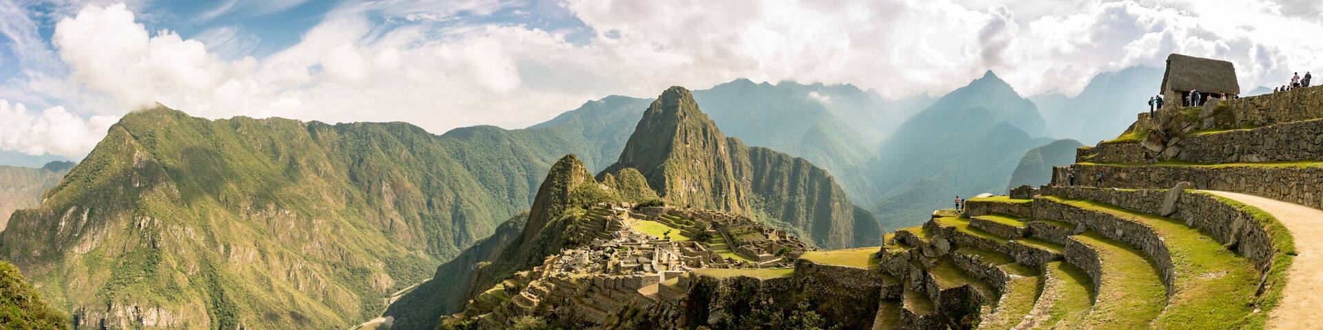 View of the Lost Incan City of Machu Picchu near Cusco, Peru.