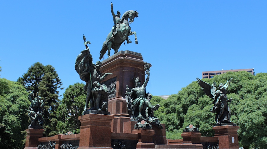 General San Martin Monument at San Martin square, Buenos Aires, Argentina.