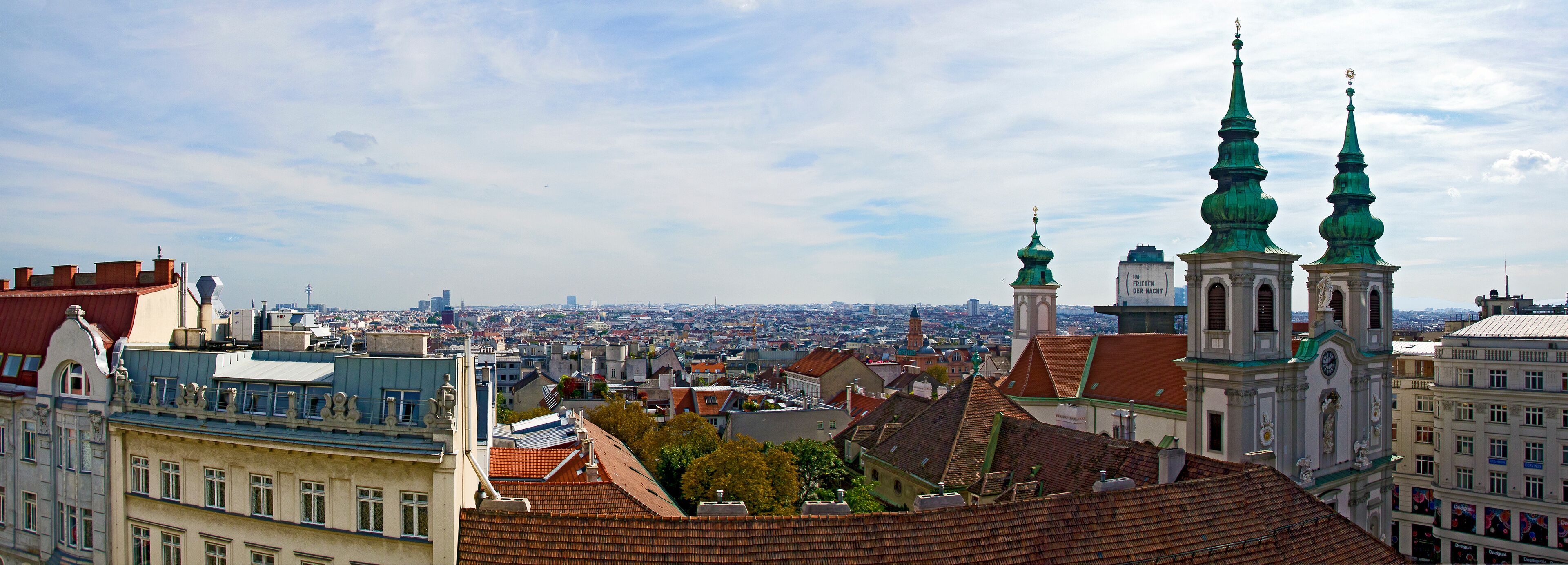 Panorama des des Wiener Bezirkes Mariahilf