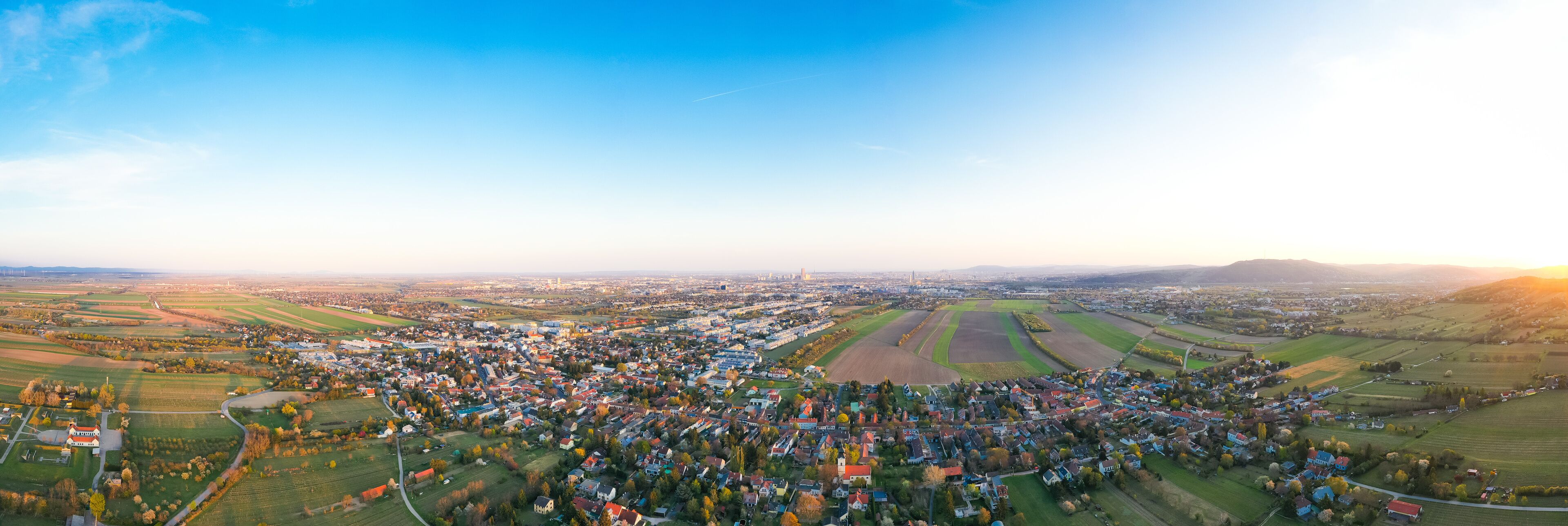 Vienna, Austria. Cityview from Stammersdorf in the North.