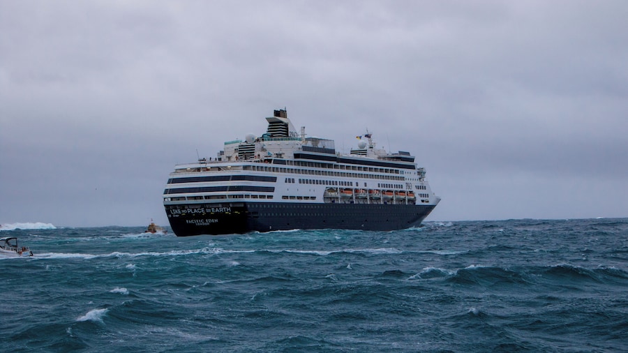 The Surf was up leaving Sydney through The Heads.