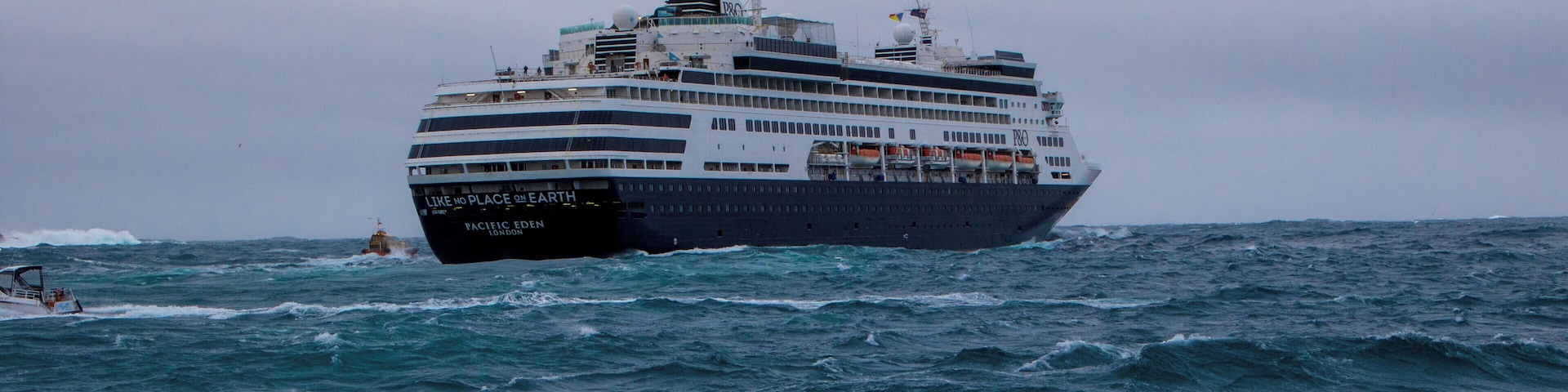 The Surf was up leaving Sydney through The Heads.