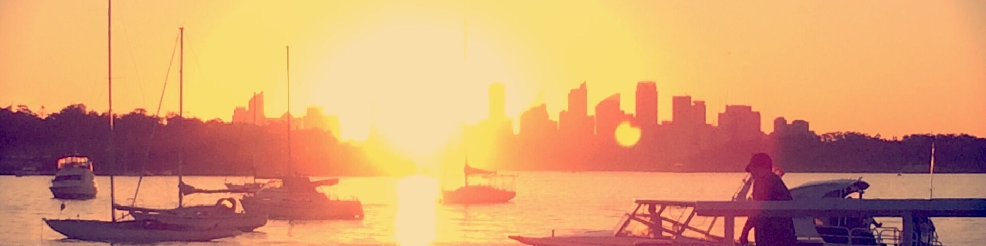 Sunset from the ferry pier at Watsons bay