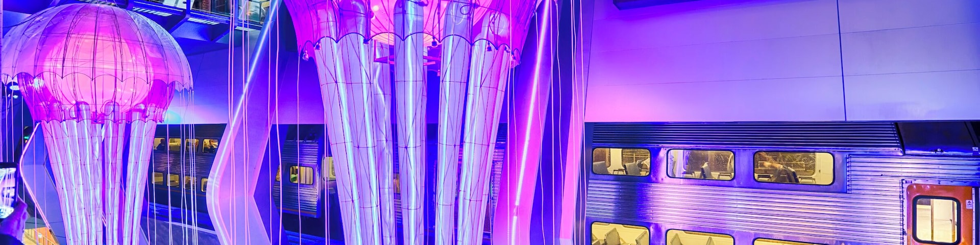 Vivid Sydney has Jellyfish as big as trains! 
#chatswoodinterchange #vividsydney @VividSydney @ChatswoodInterchange @willoughbycity #traveltherenext @traveltherenext #troveon #chatswood