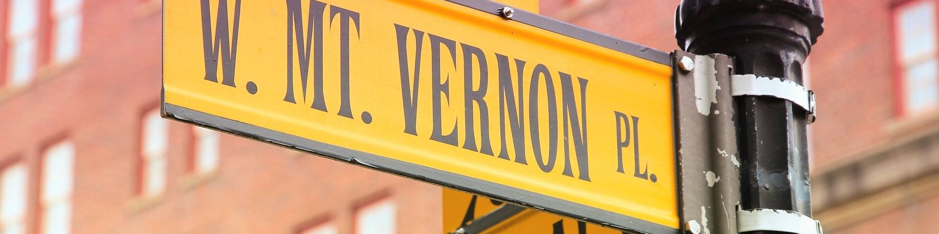 Baltimore - Mt Vernon. Filtered colors style.