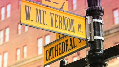 Baltimore - Mt Vernon. Filtered colors style.