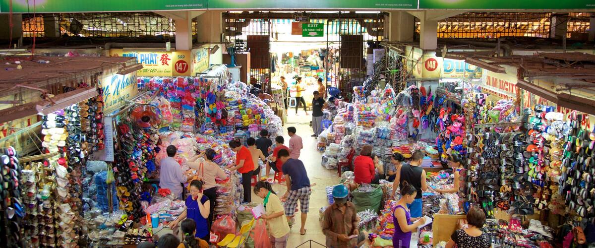Cholon ofreciendo vistas de interior, compras y mercados