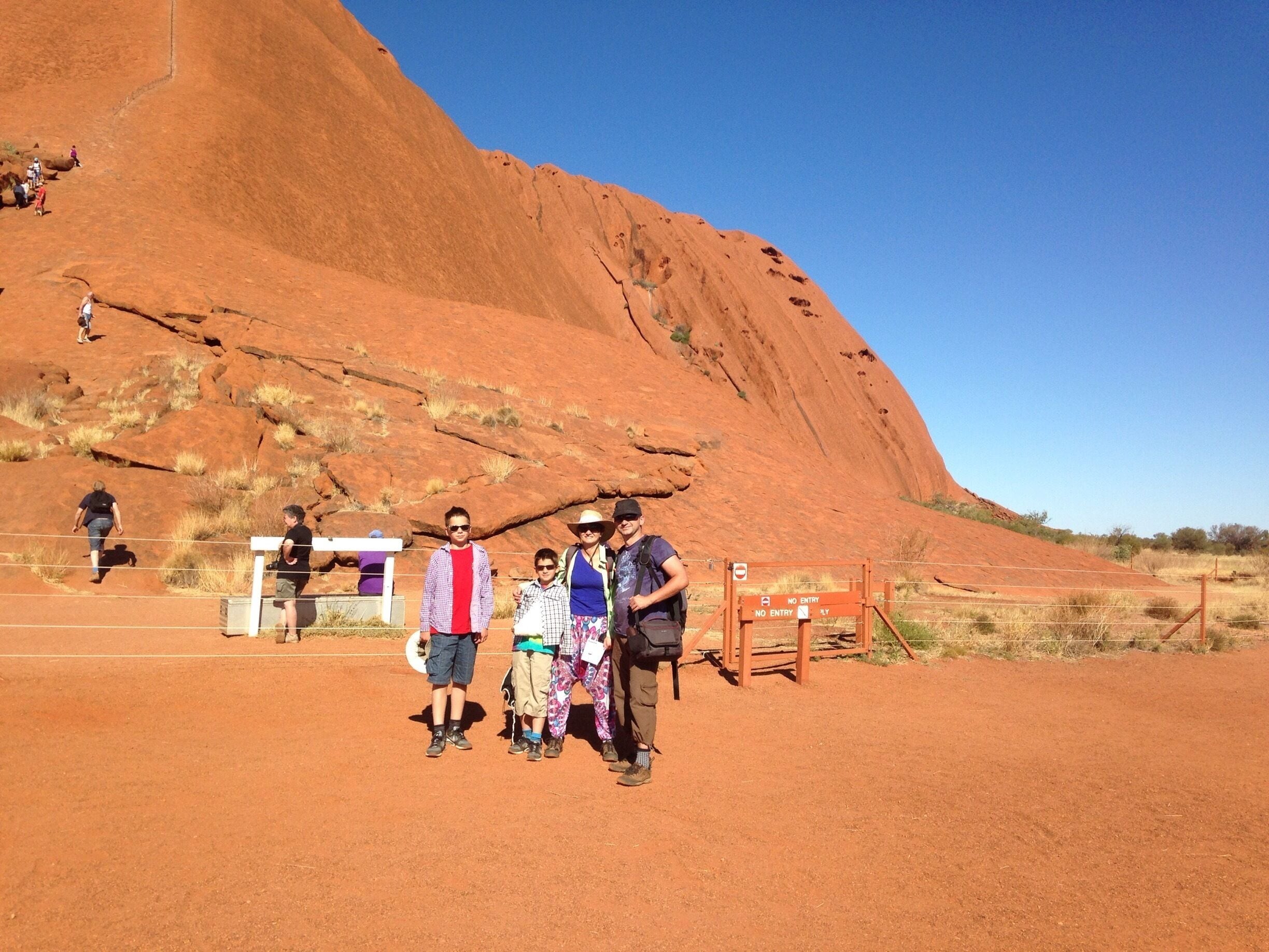 Getting ready for 10 km walk around Uluru. Yes, kids can do it...

#kidsfun, #ttot, #lp