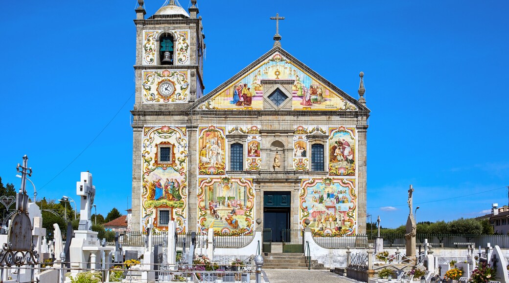 Amazing church with portuguese azulejo in Valega, Owar, Portugal