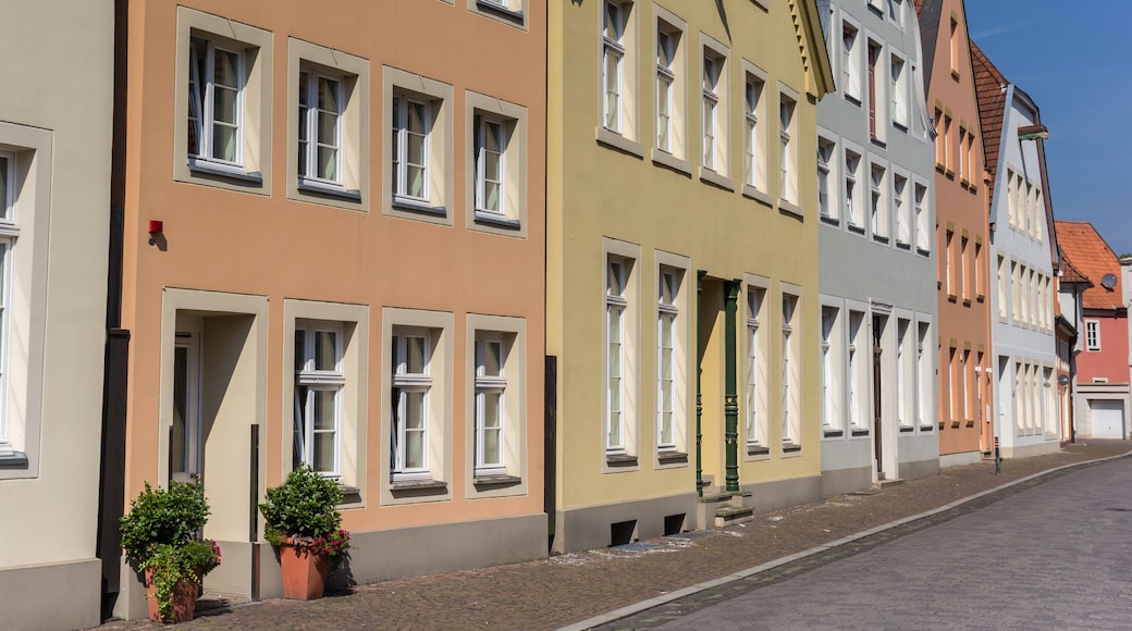 Panorama of colorful houses in Warendorf