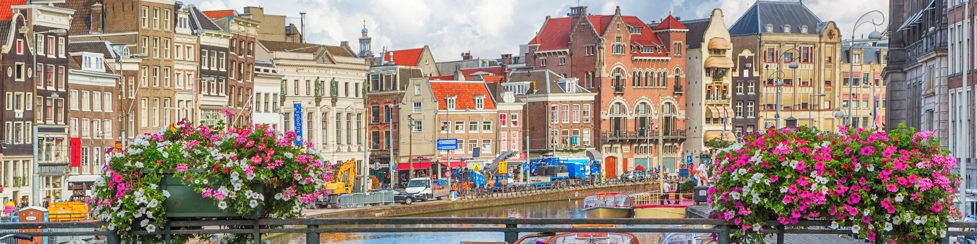 Amsterdam, capital of the Netherlands, has more than one hundred kilometres of canals, about 90 islands and 1,500 bridges.