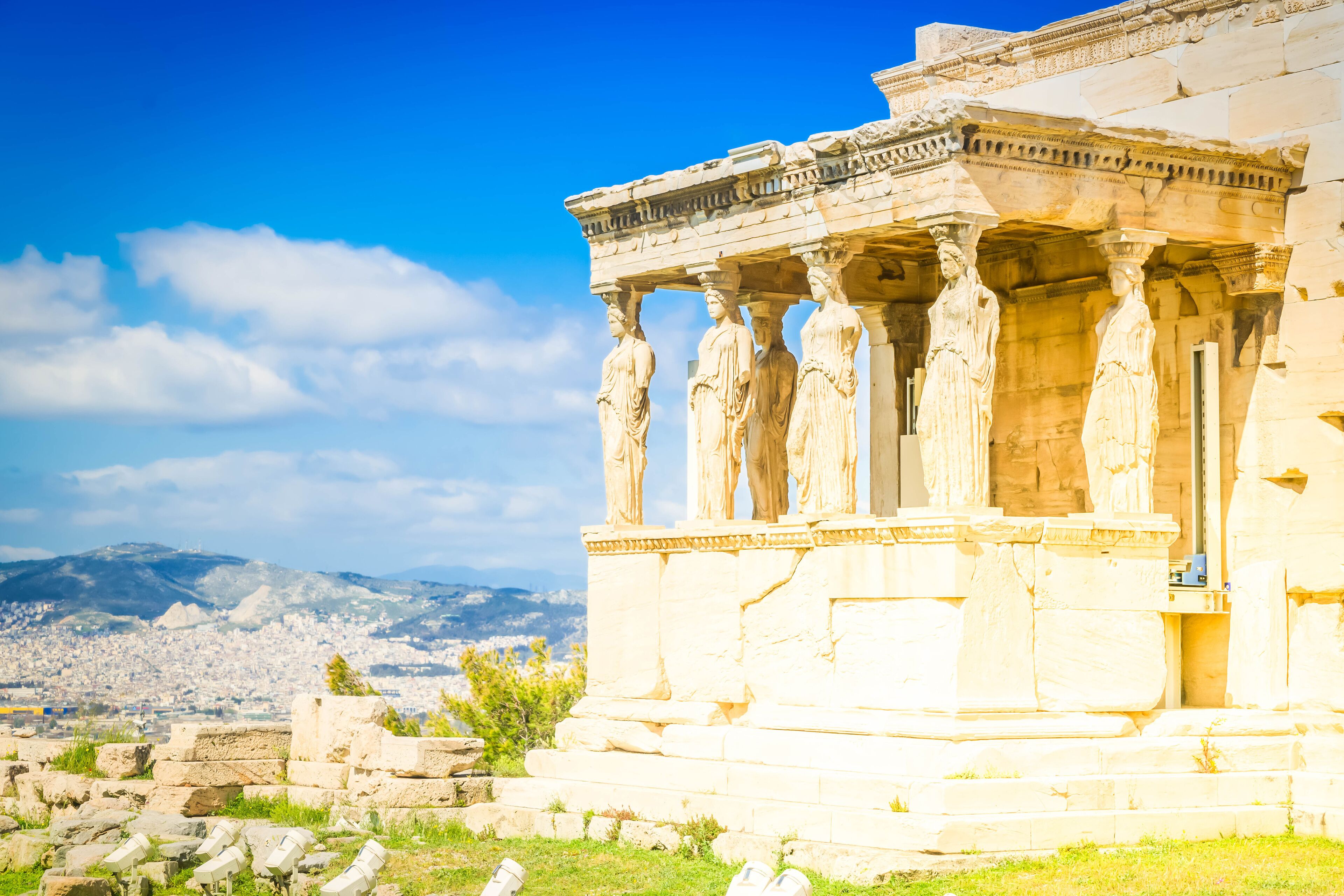 Erechtheion temple in Acropolis of Athens