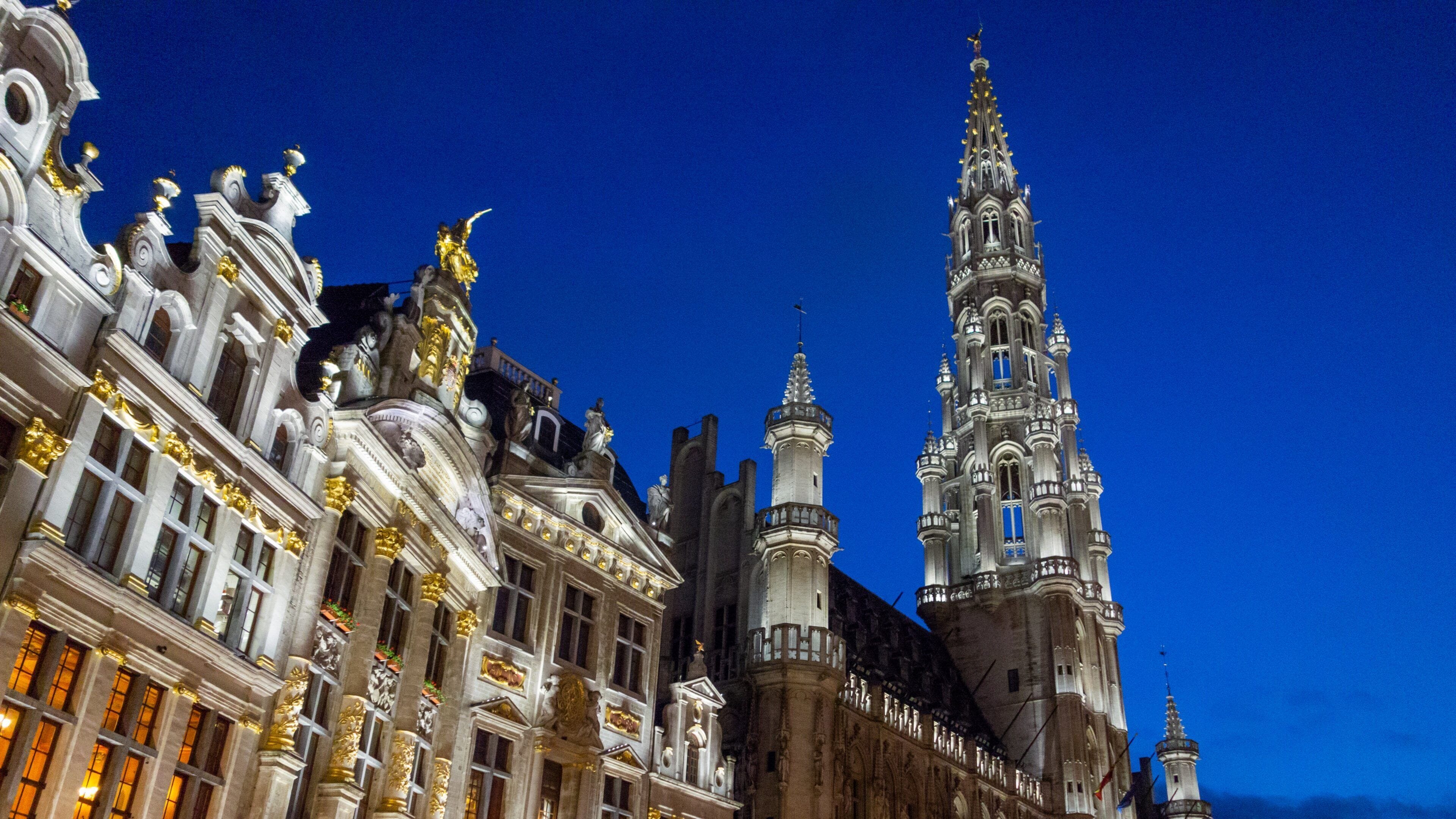 Brussels featuring heritage architecture and night scenes