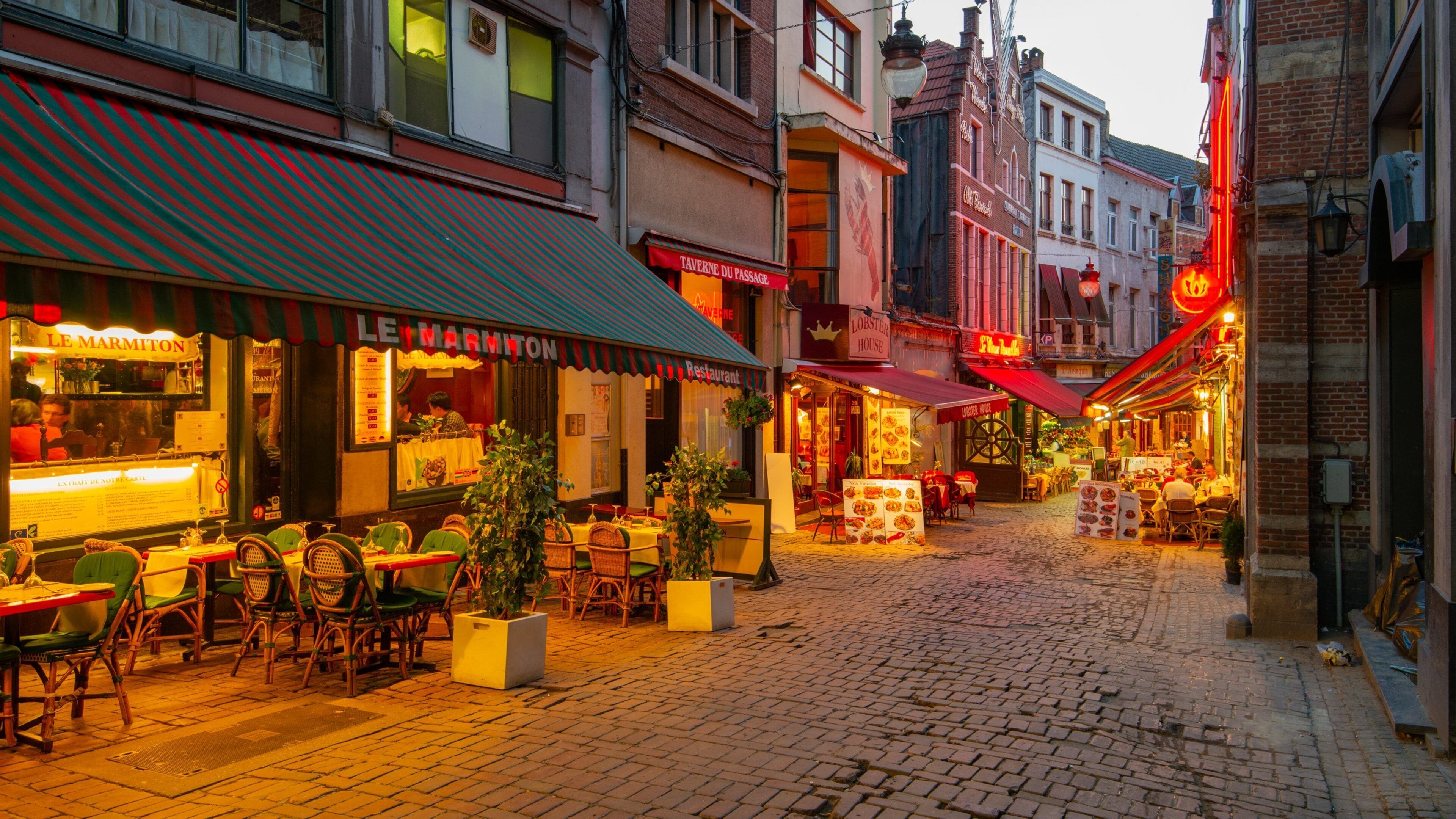 Brussels featuring night scenes