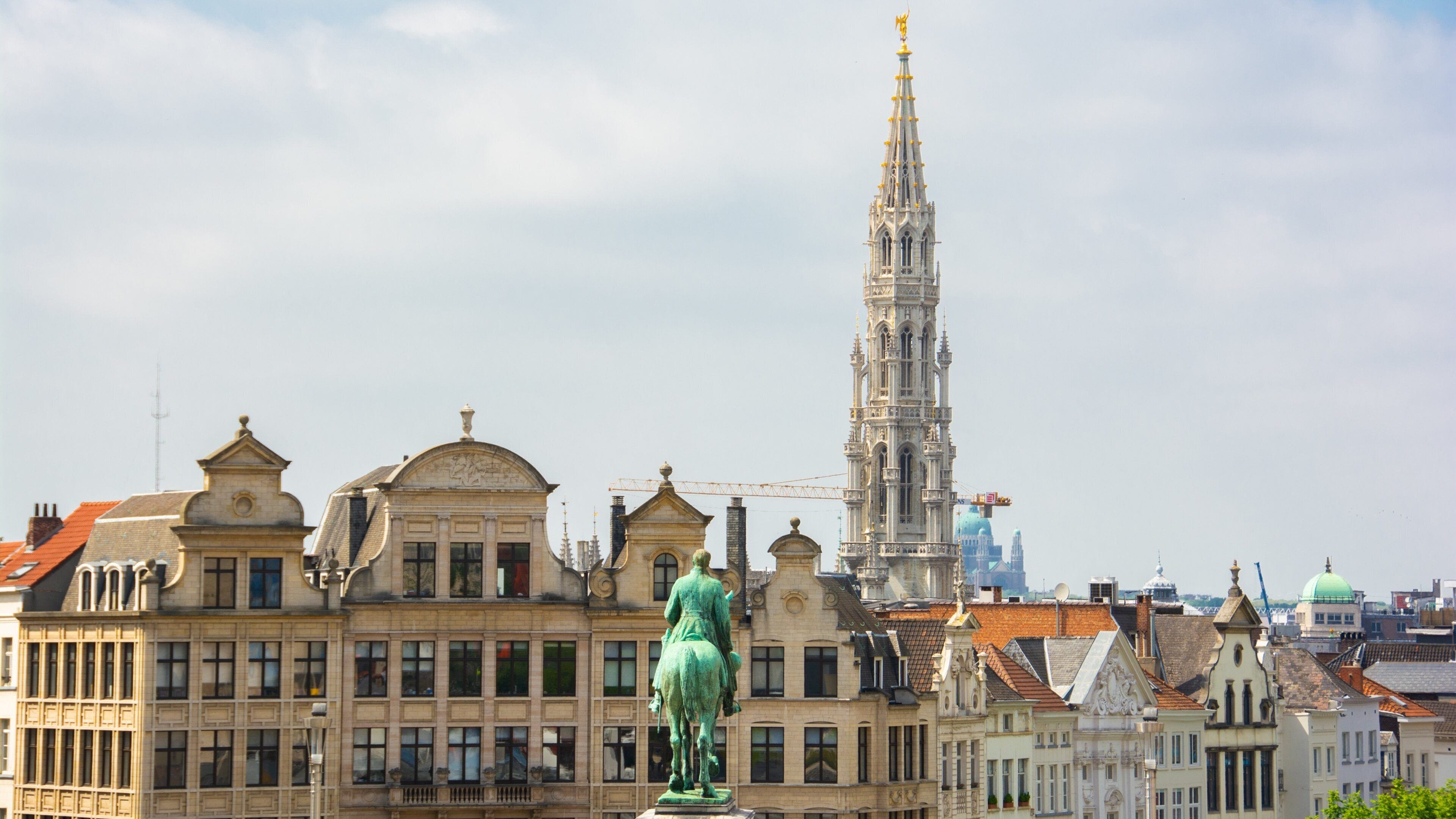 Brussels featuring a city, heritage elements and a statue or sculpture