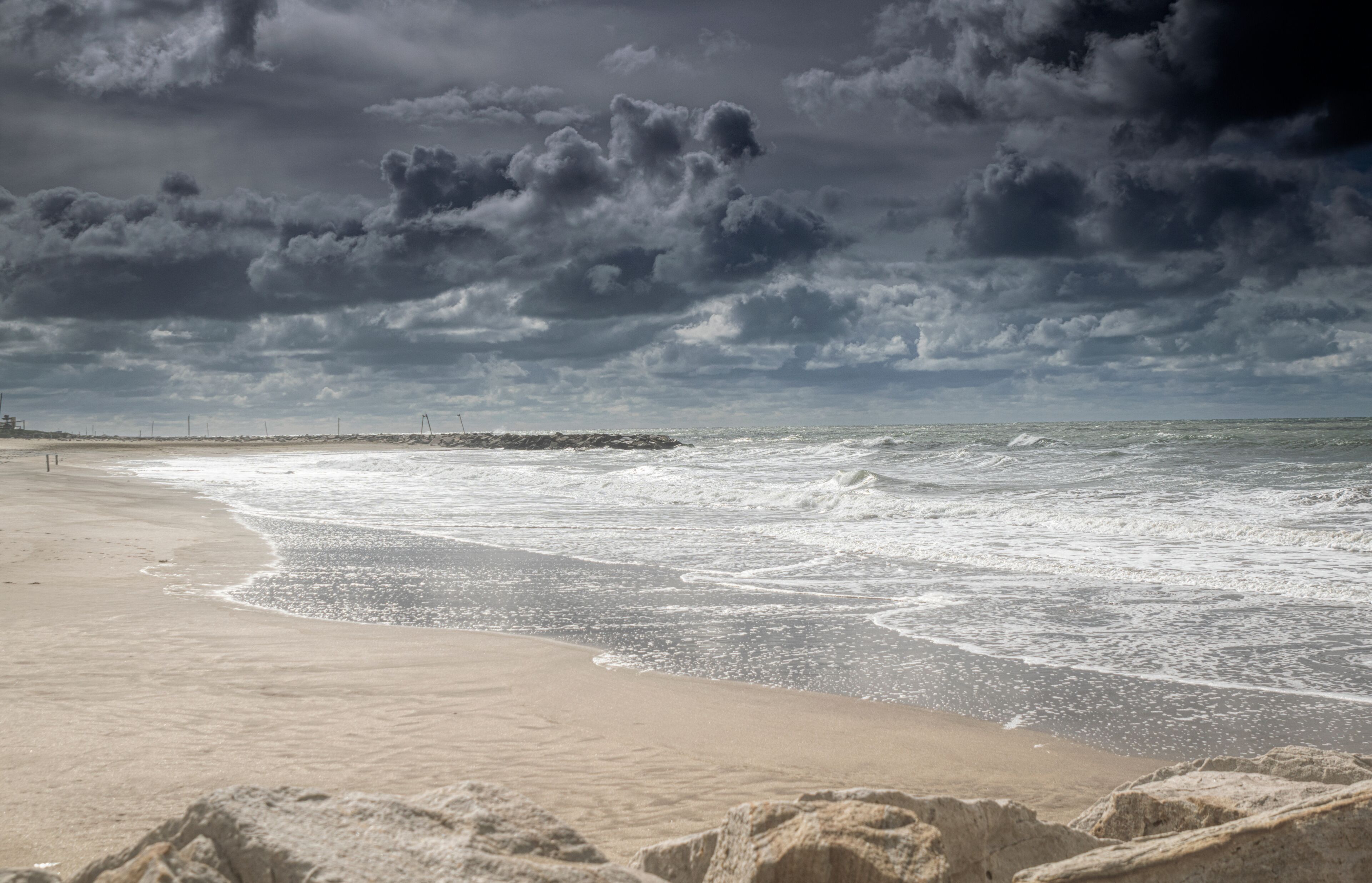 Stormy weather Sea and sky in Santa Clara del Mar , Buenos Aires , Argentina
